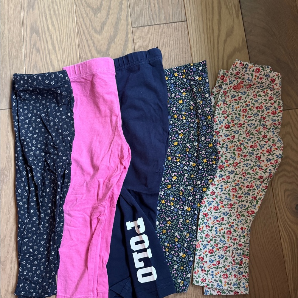 Polo girls Leggings Set of 5